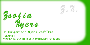 zsofia nyers business card